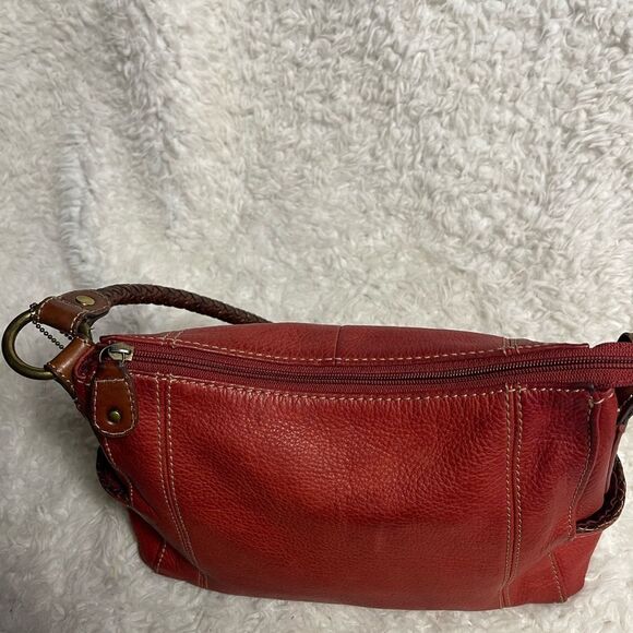 Red Leather Shoulder Bag - Picture 8 of 16